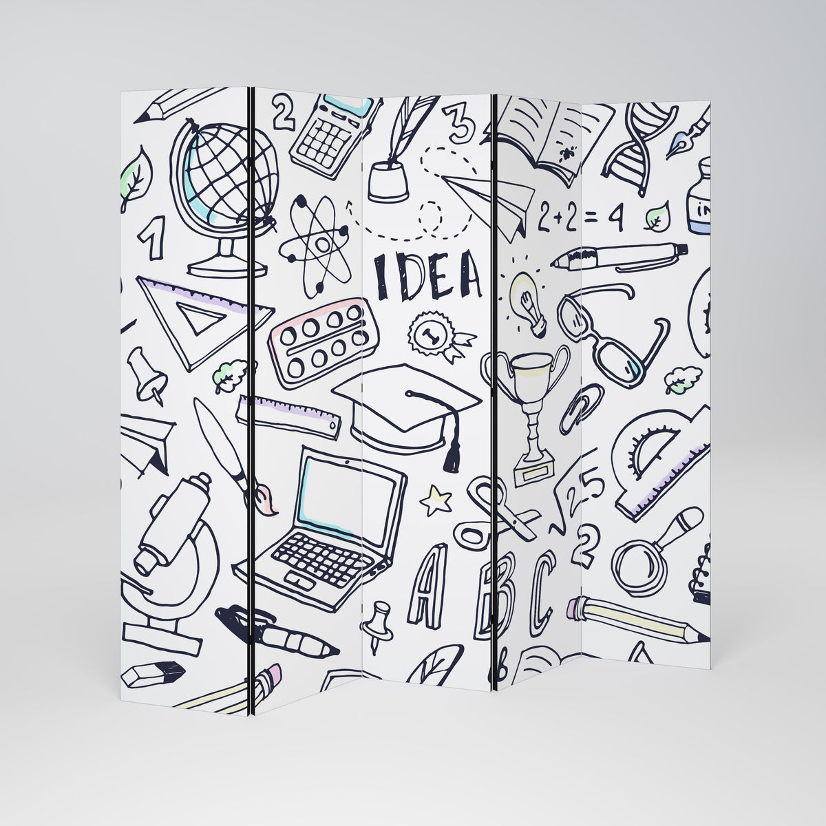 SCHOOL STUFF Biombo de 5 paneles