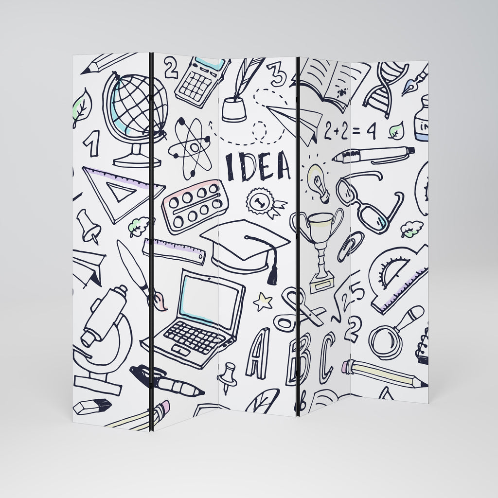 SCHOOL STUFF Biombo de 5 paneles