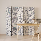 SCHOOL STUFF Biombo Decorativo de 5 Paneles