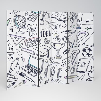 SCHOOL STUFF Biombo de 6 paneles