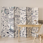 SCHOOL STUFF Biombo Decorativo de 6 Paneles