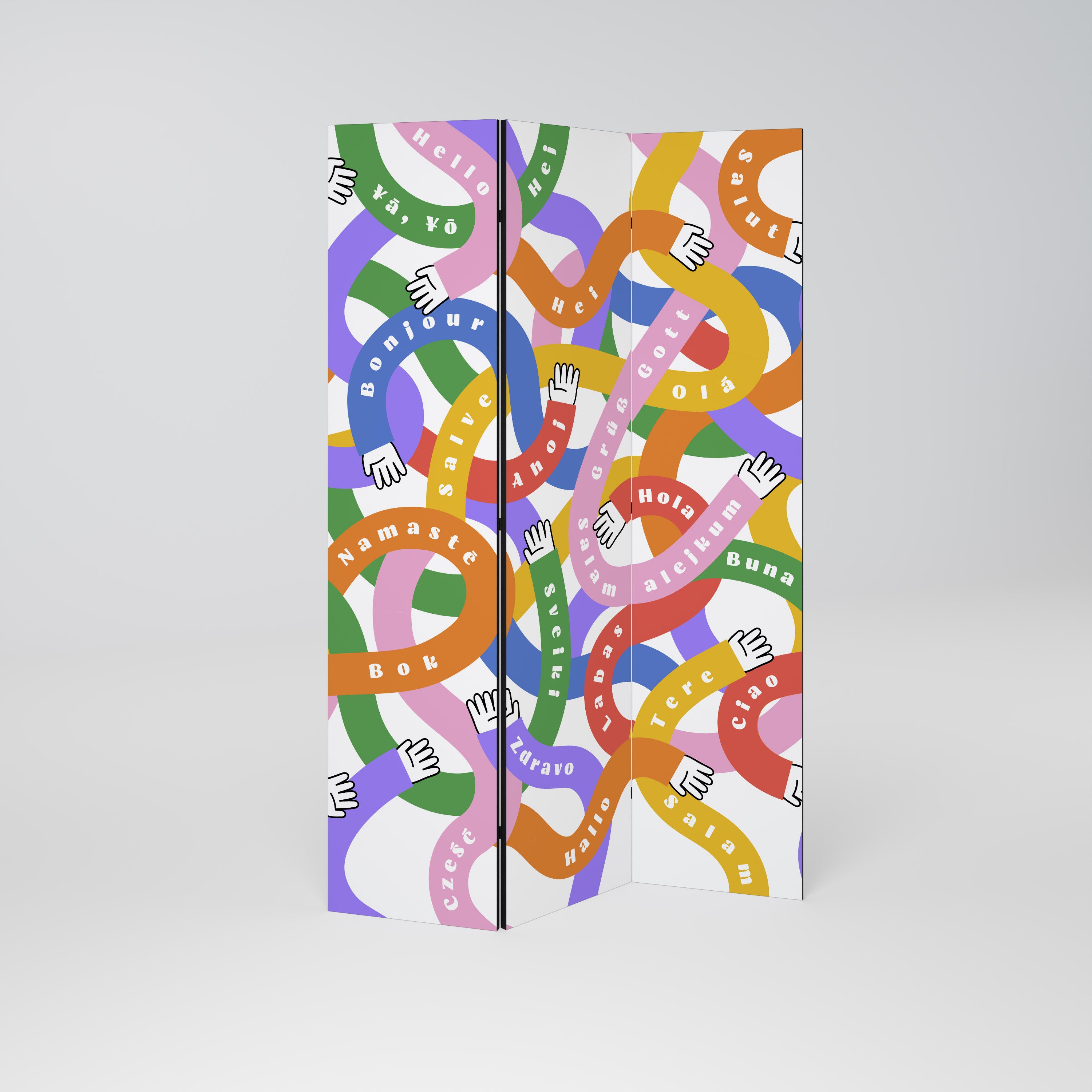 HELLO THERE Biombo de 3 paneles