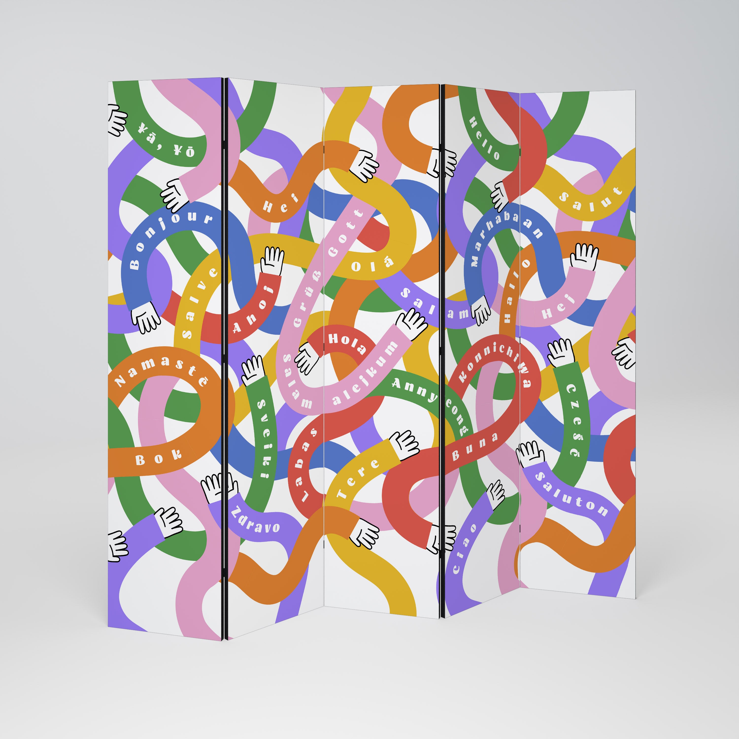 HELLO THERE Biombo de 5 paneles