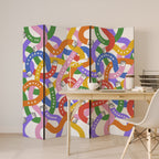 HELLO THERE Biombo Decorativo de 5 Paneles