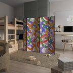 HELLO THERE Biombo Decorativo de 5 Paneles