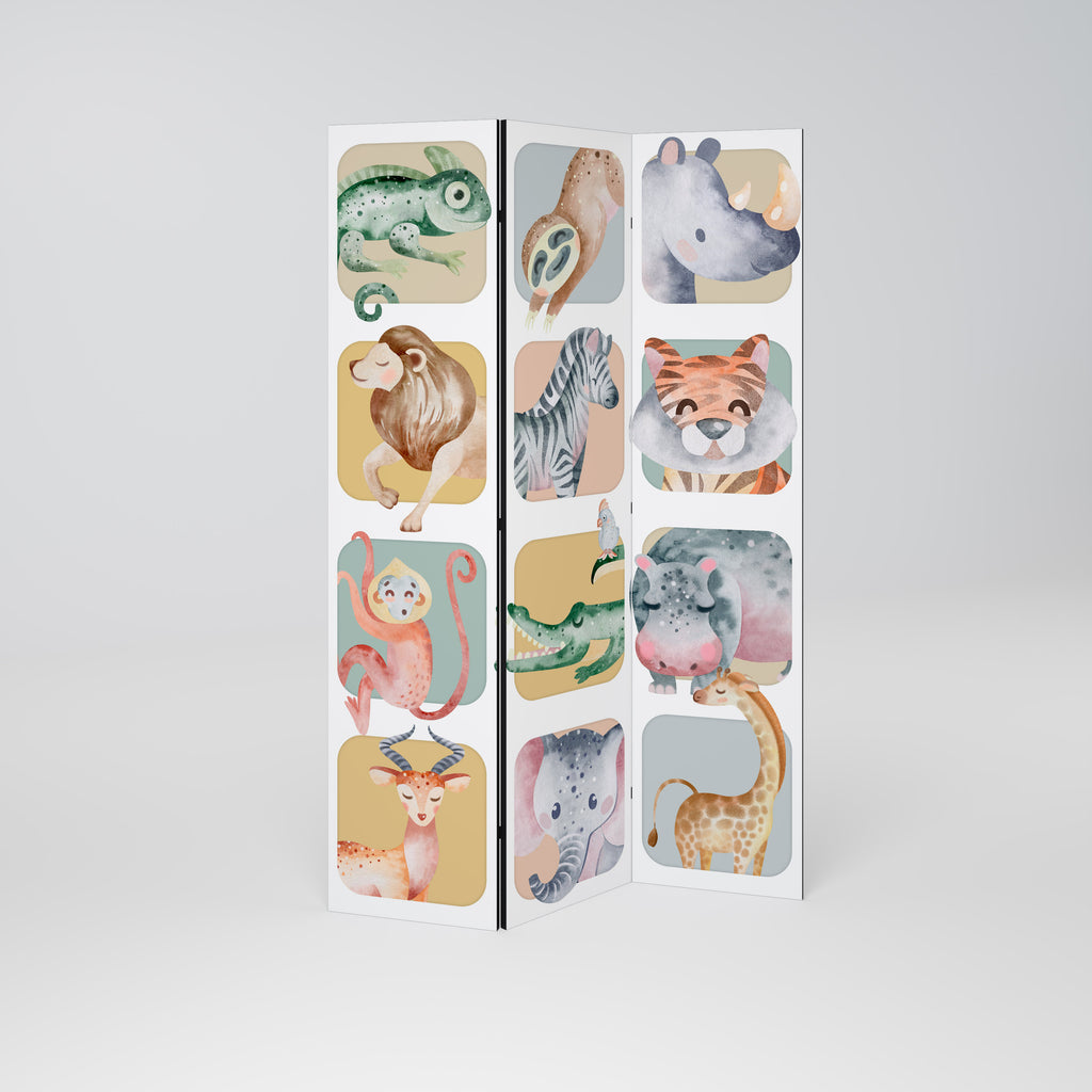 TROPICAL SQUAD Biombo de 3 paneles