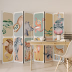 TROPICAL SQUAD Biombo Decorativo de 6 Paneles