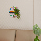 POWER OF IMAGINATION Oval Art Shelf In Black Finish