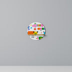 POWER OF IMAGINATION Round Art Shelf In Oak Effect