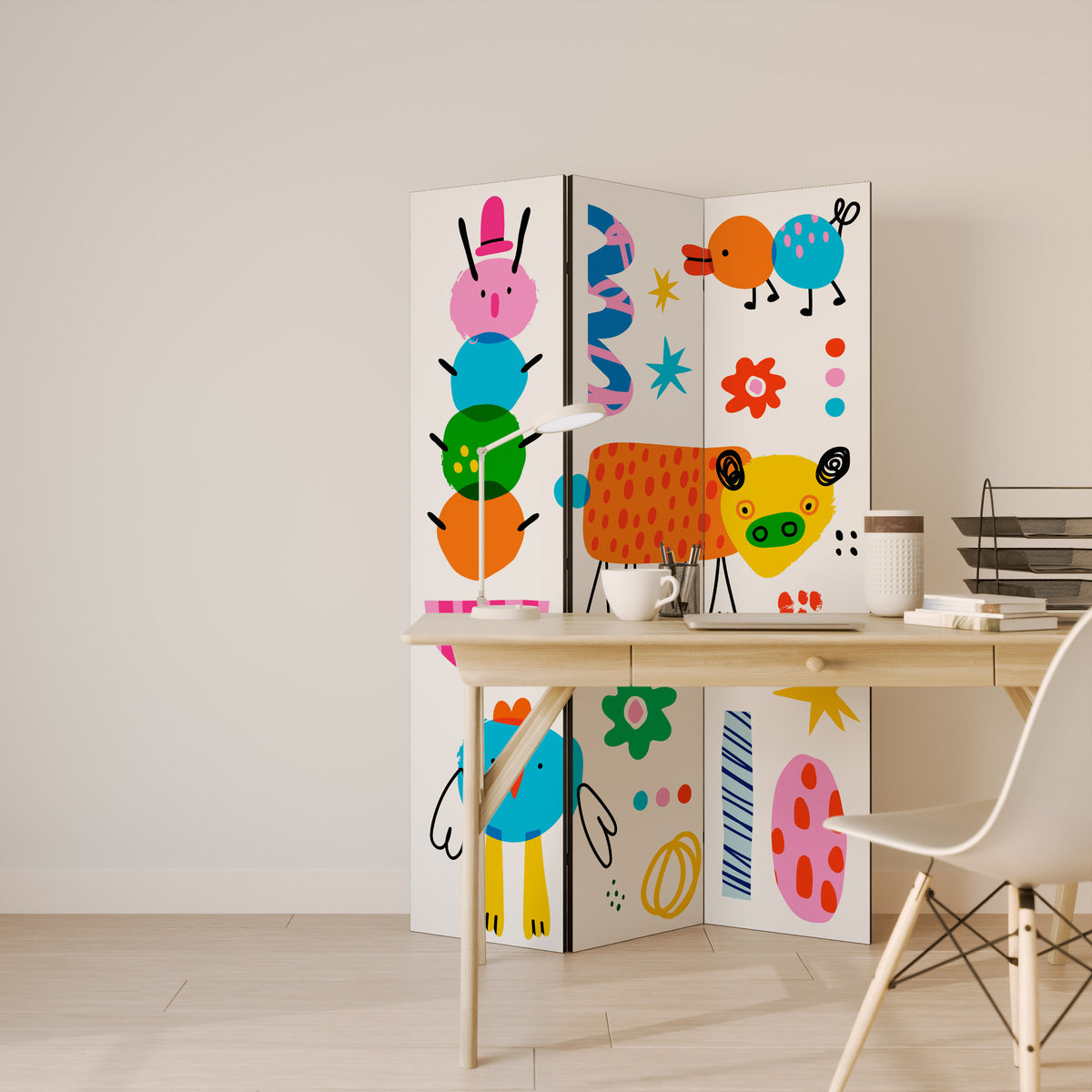 POWER OF IMAGINATION Biombo de 3 paneles