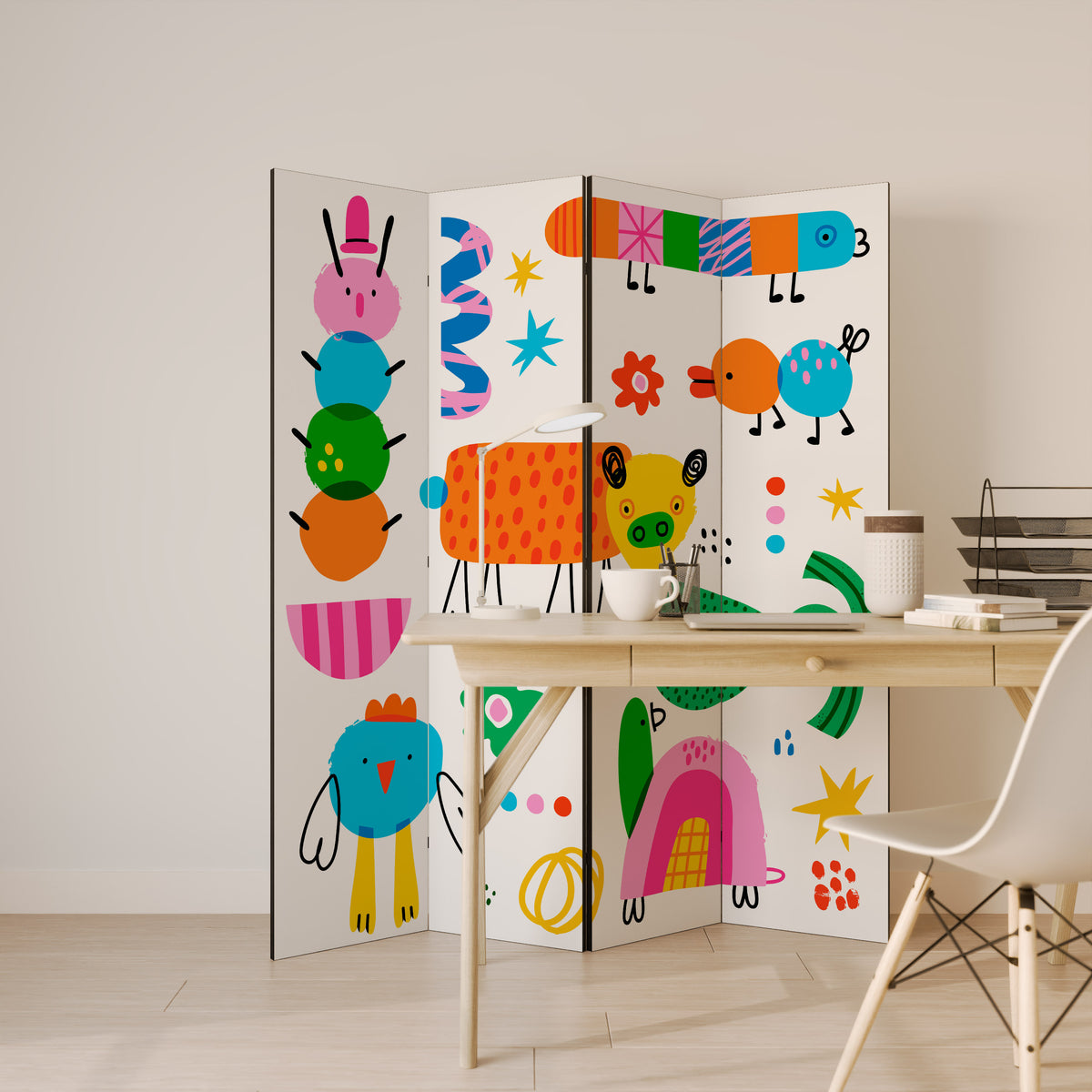 POWER OF IMAGINATION Biombo de 4 paneles