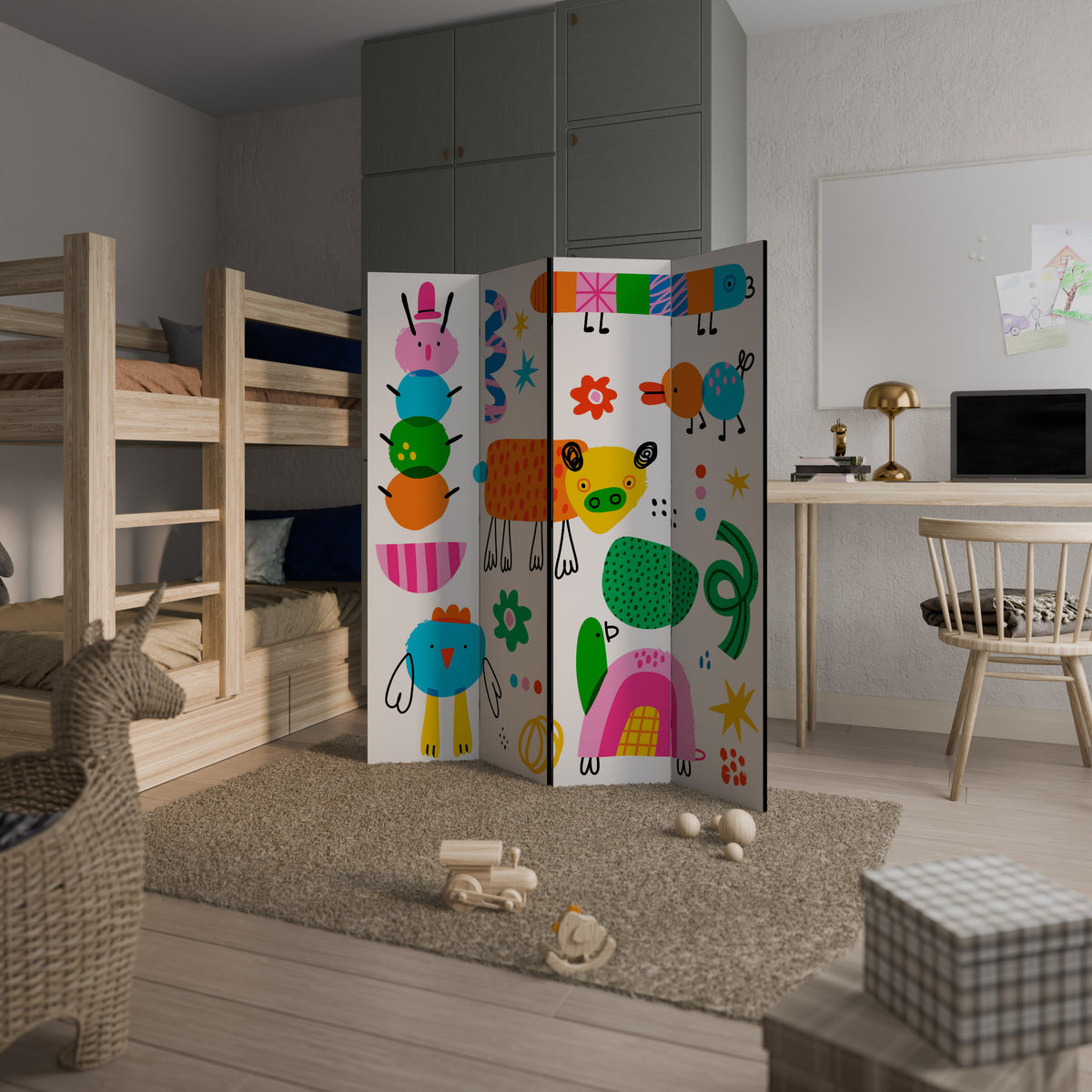 POWER OF IMAGINATION Biombo de 4 paneles