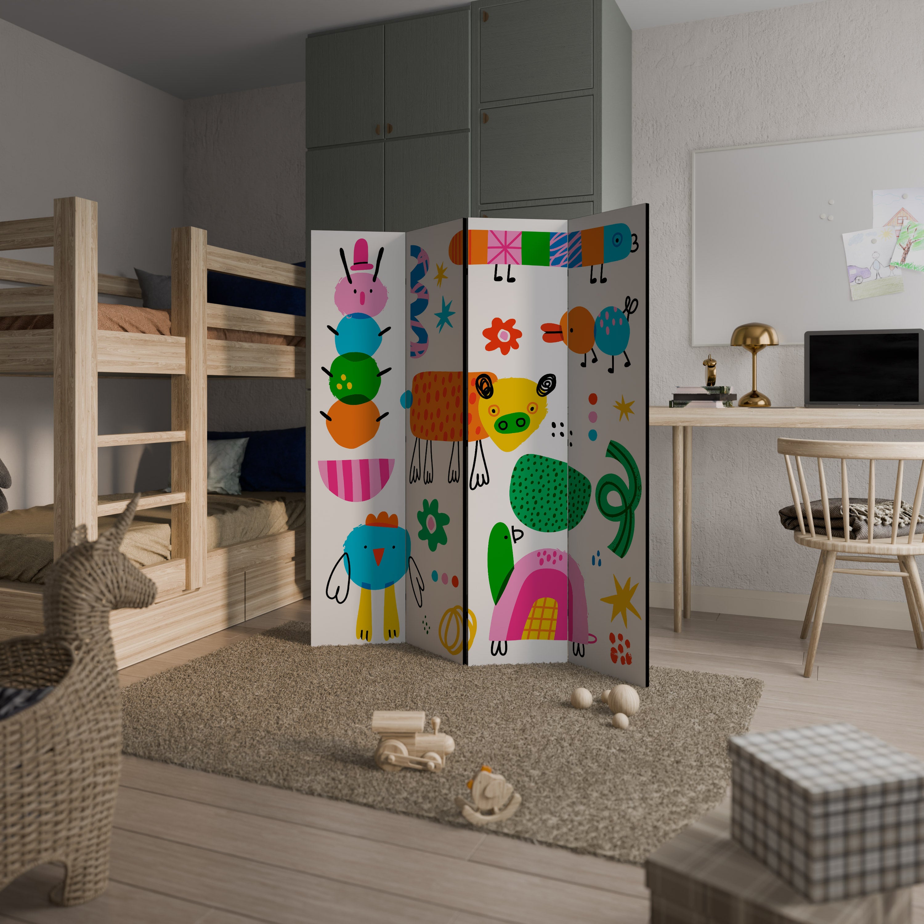 POWER OF IMAGINATION Biombo de 4 paneles