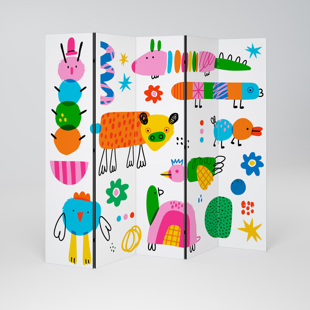 POWER OF IMAGINATION Decorative 5-Panel Room Divider