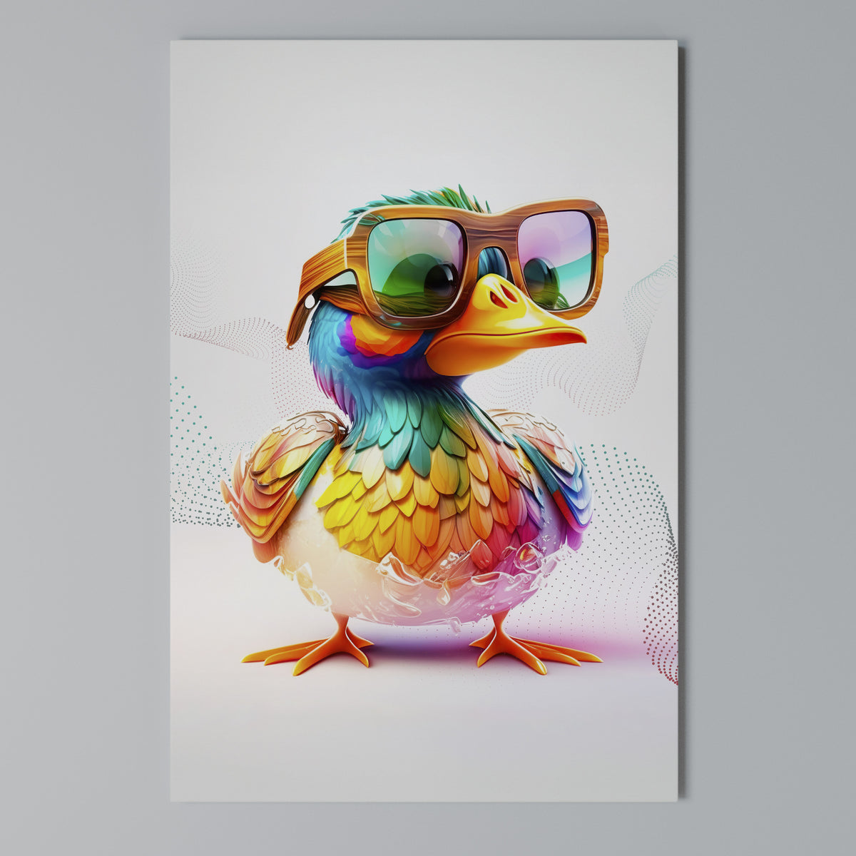 QUACKY FUN Cuadro en lienzo vertical