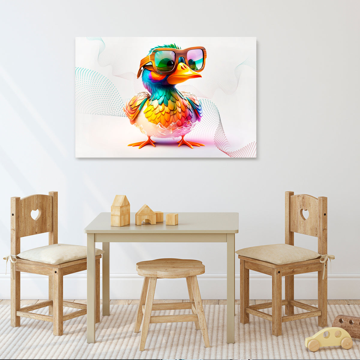 QUACKY FUN Cuadro en lienzo horizontal