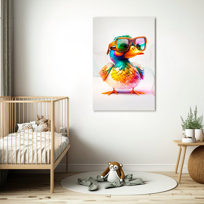 QUACKY FUN Cuadro en lienzo vertical