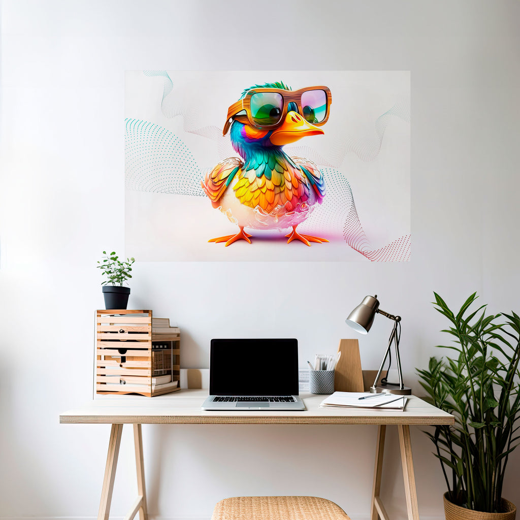 Póster horizontal autoadhesivo QUACKY FUN