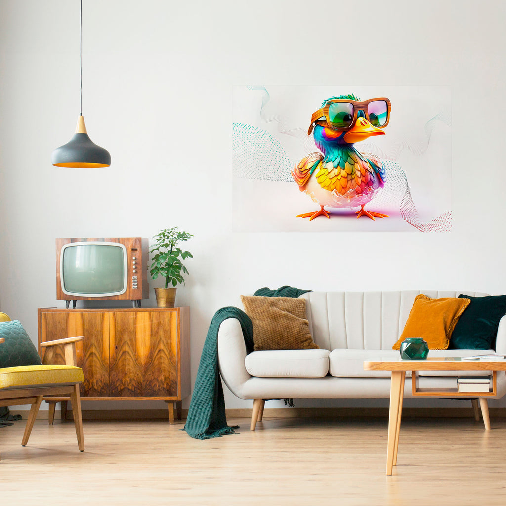 Póster horizontal autoadhesivo QUACKY FUN