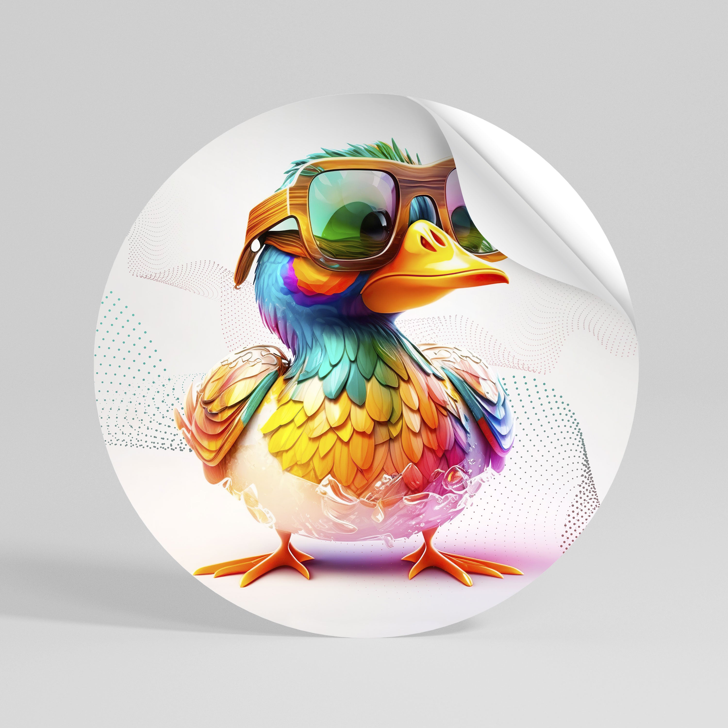 QUACKY FUN Vinilo adhesivo redondo