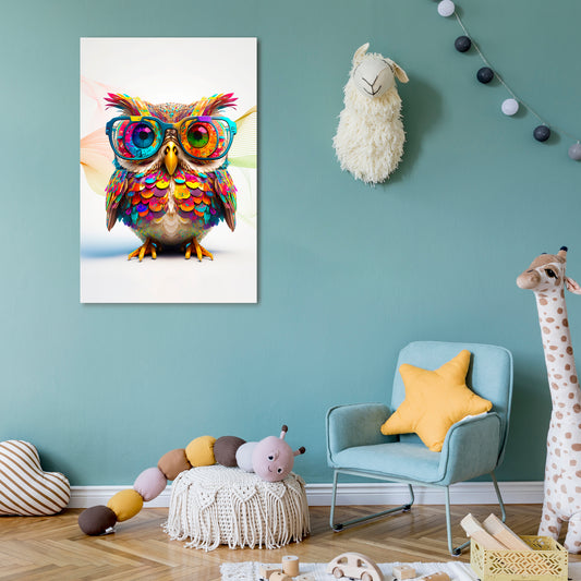 HOOT HOOT Cuadro en lienzo vertical