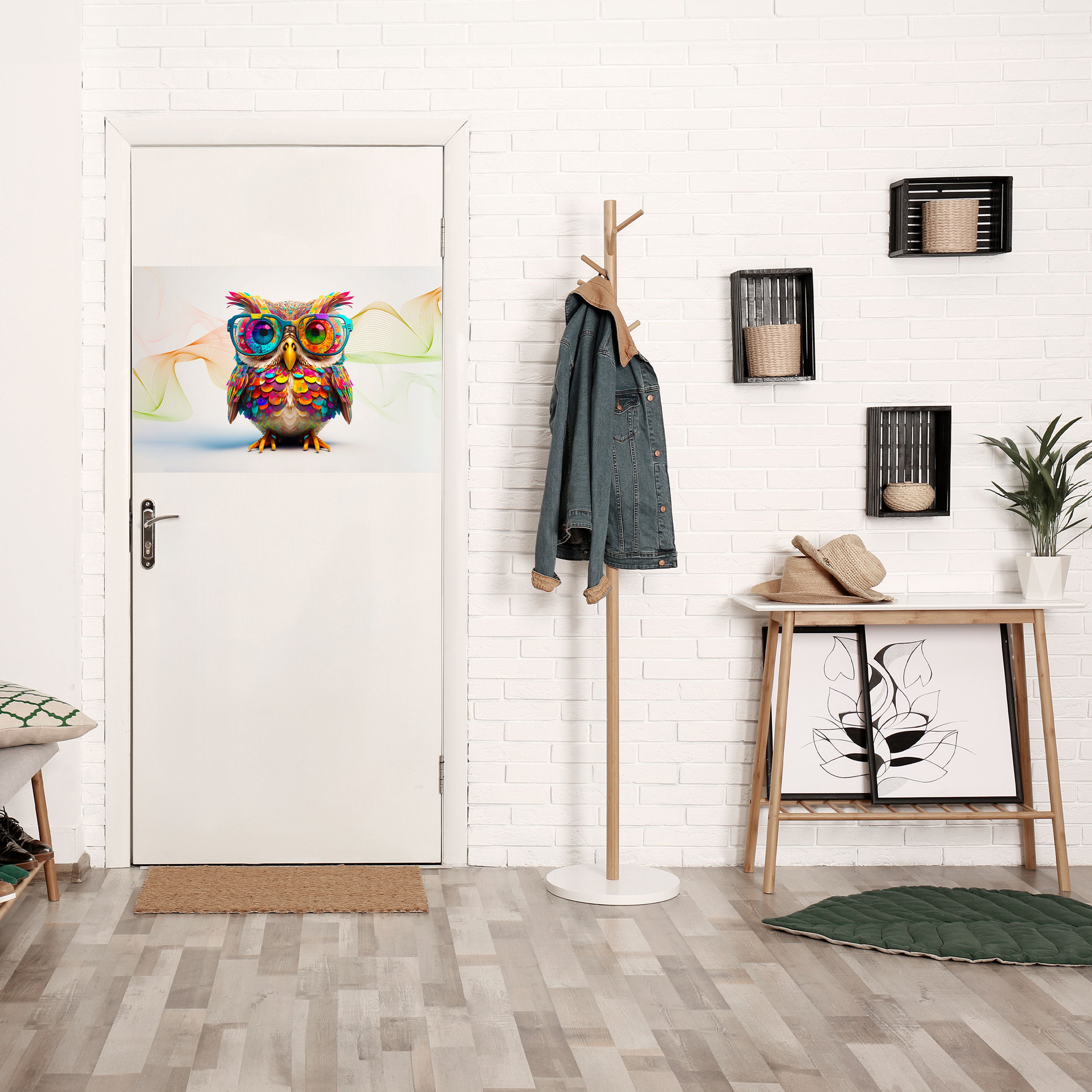 Póster horizontal autoadhesivo HOOT HOOT