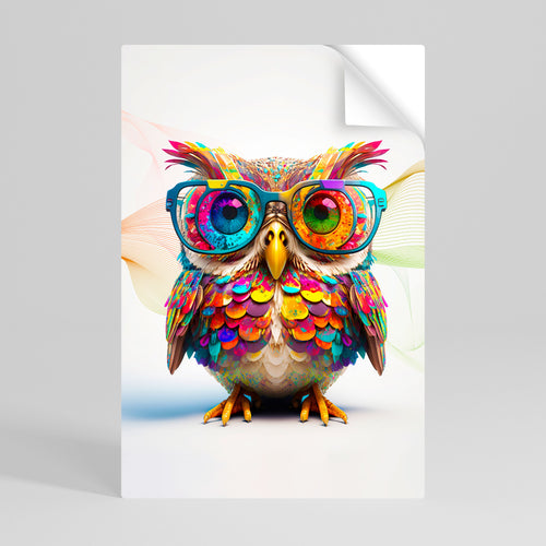HOOT HOOT Peel and Stick Vertical Poster