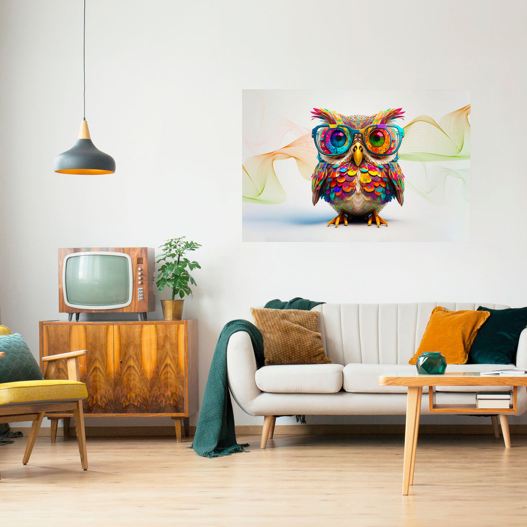 Póster horizontal autoadhesivo HOOT HOOT