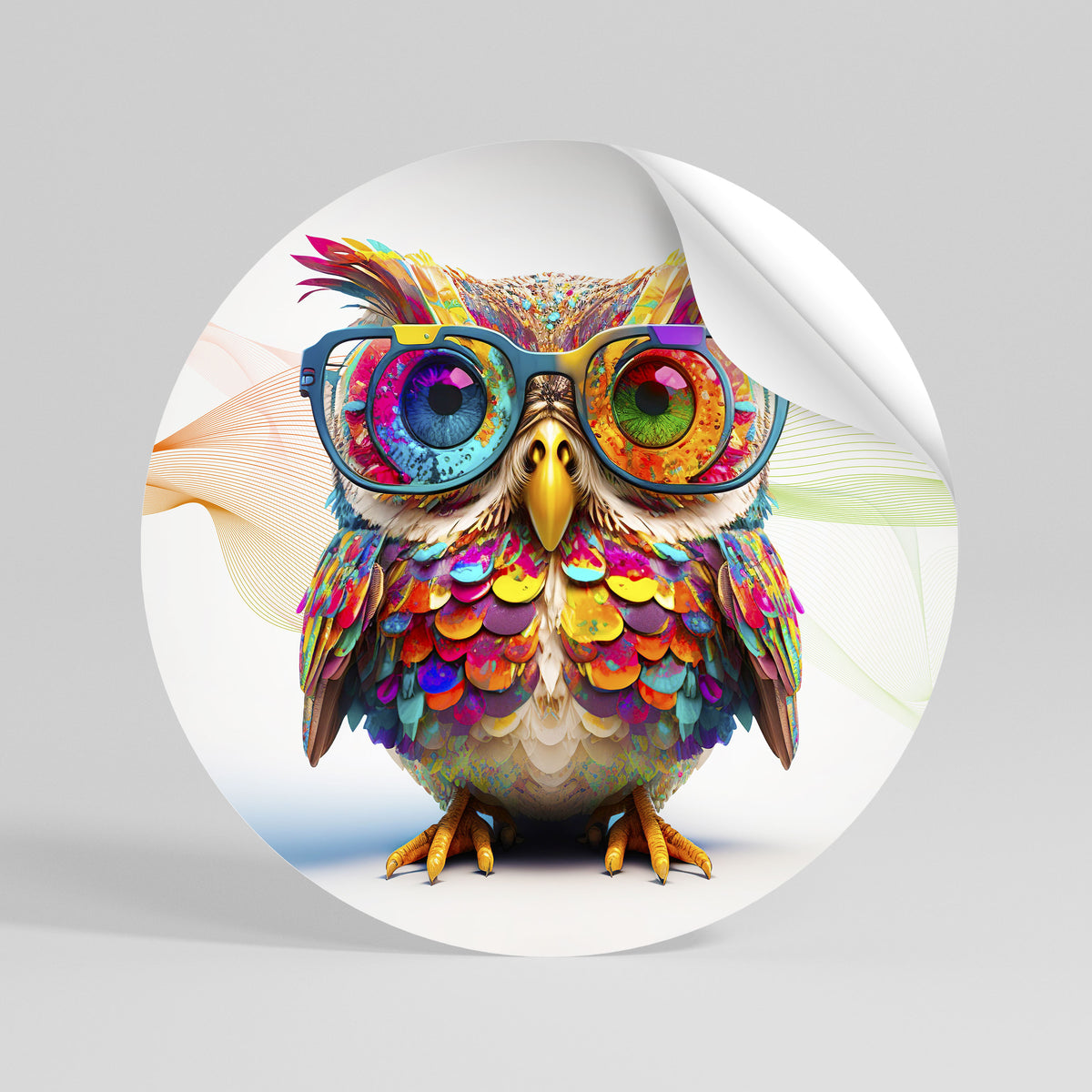 HOOT HOOT Vinilo adhesivo redondo