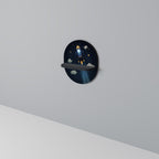 STELLAR SWING Oval Art Shelf In Black Finish