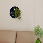 STELLAR SWING Oval Art Shelf In Black Finish