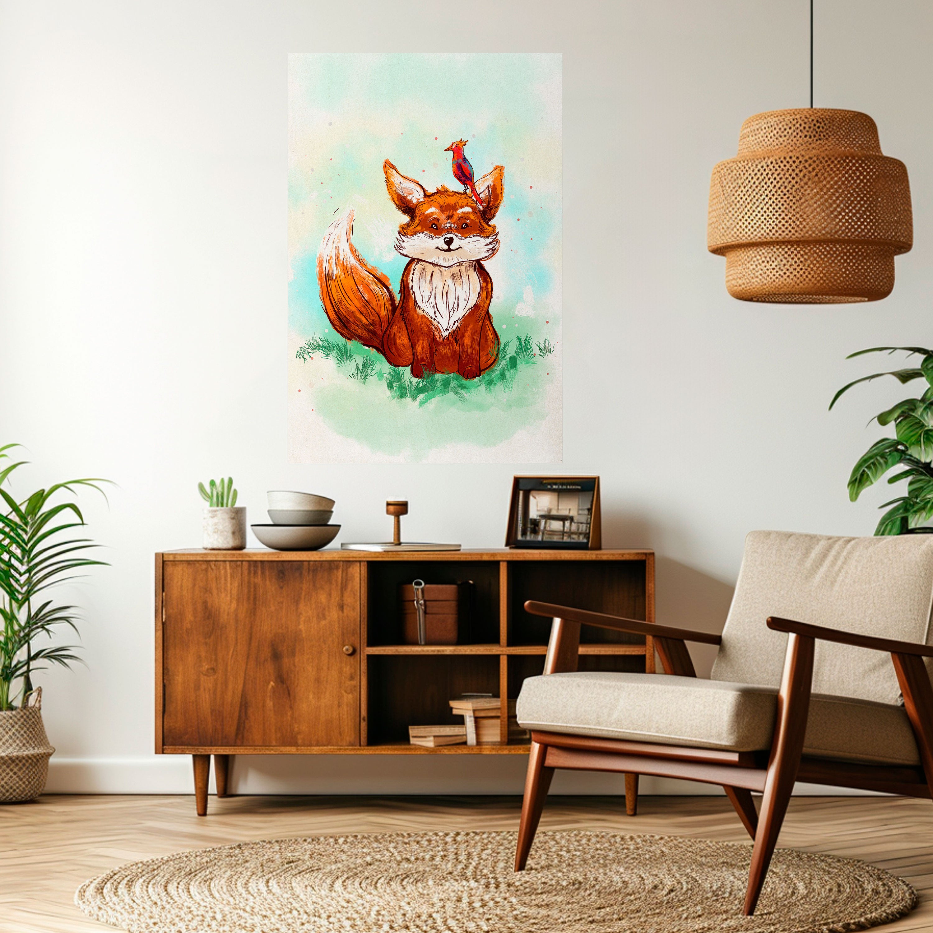FOX FRIENDS Peel and Stick Vertical Poster