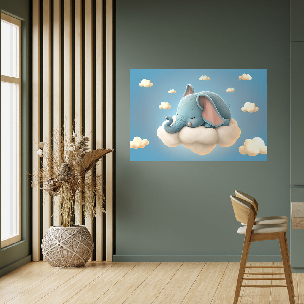 Póster horizontal autoadhesivo Sueños de Elefante