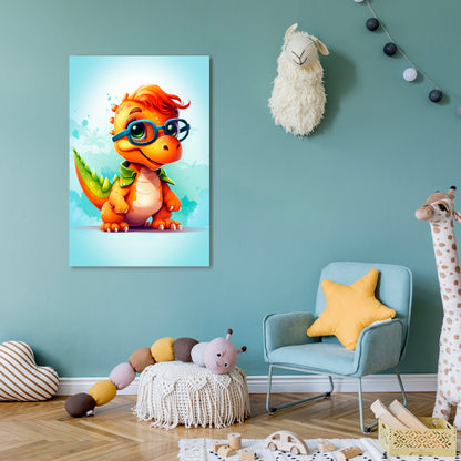 KIDDOSAURUS REX Cuadro en lienzo vertical