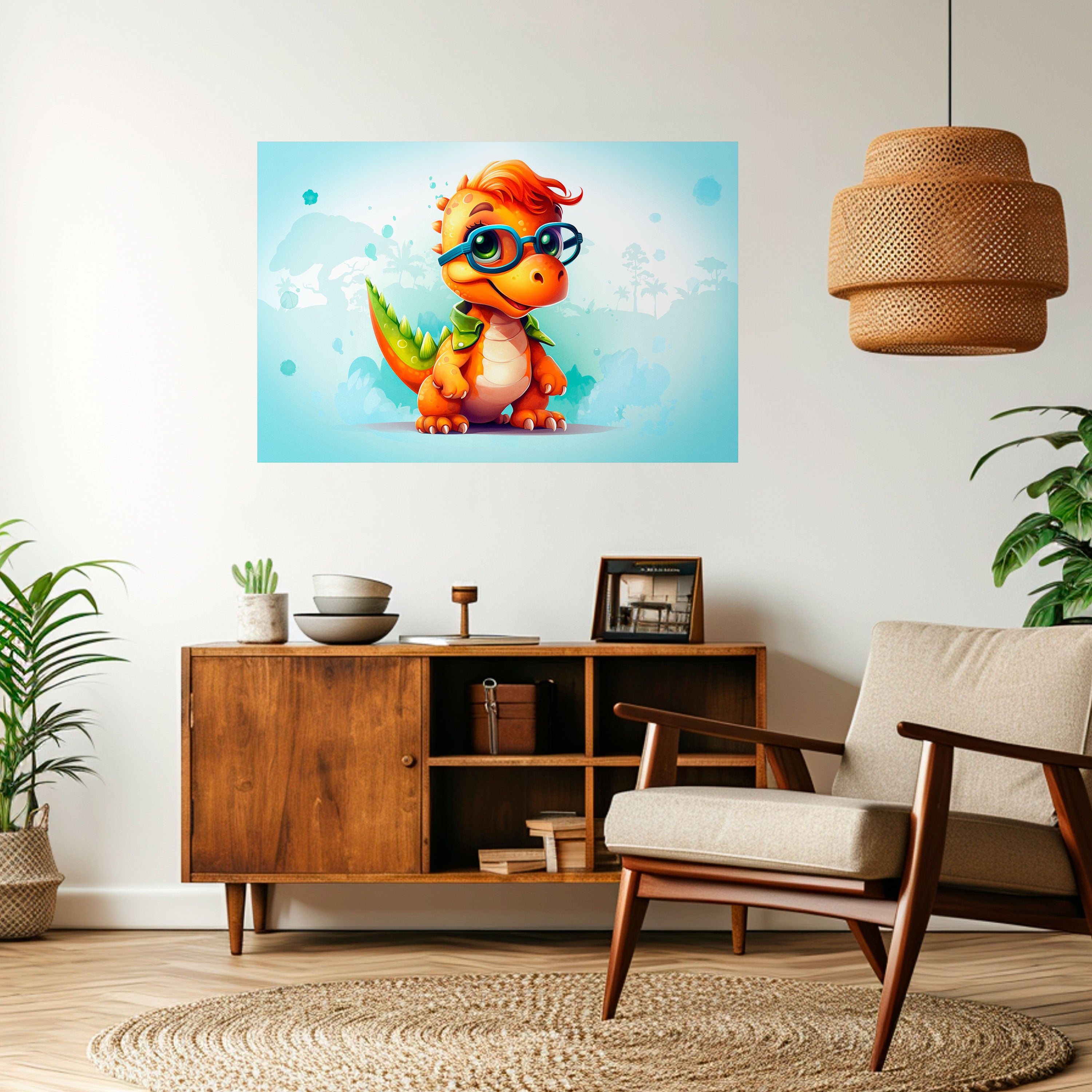 Póster horizontal autoadhesivo de KIDDOSAURUS REX