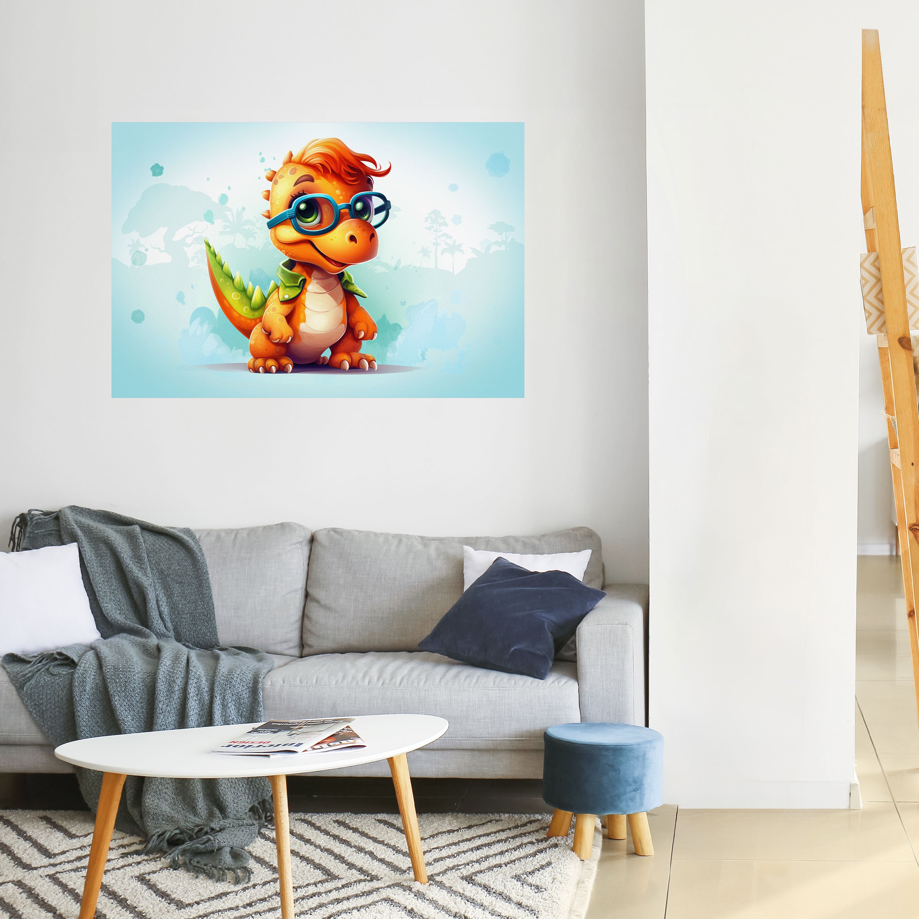 Póster horizontal autoadhesivo de KIDDOSAURUS REX