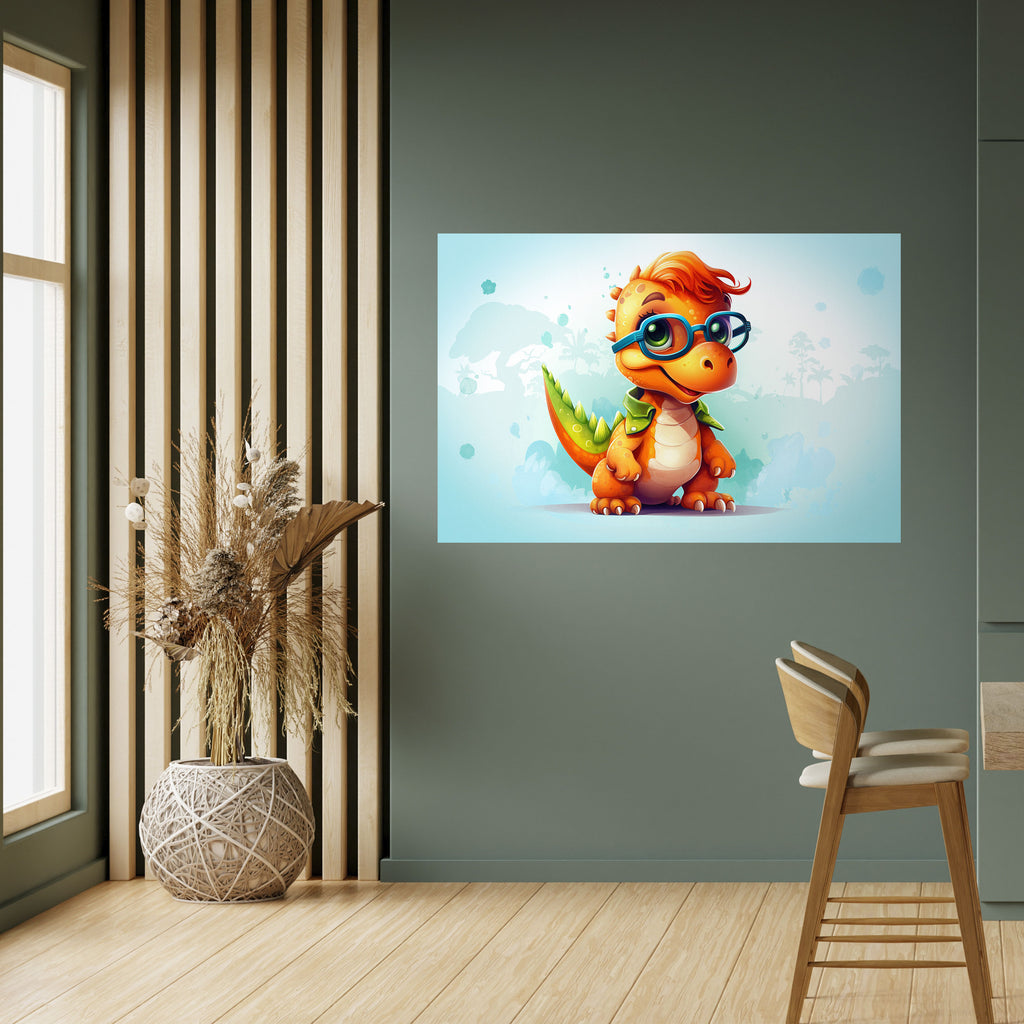 Póster horizontal autoadhesivo de KIDDOSAURUS REX