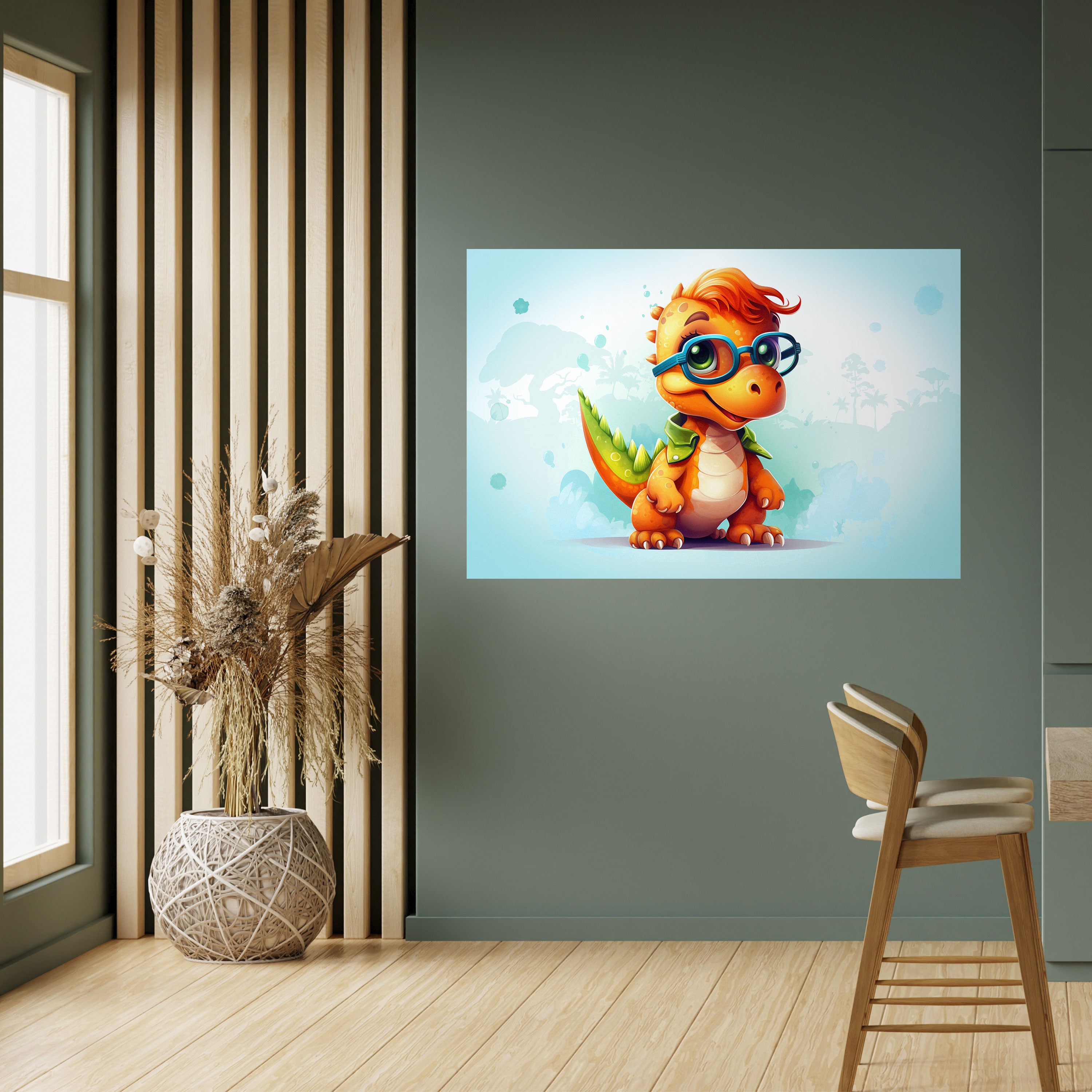 Póster horizontal autoadhesivo de KIDDOSAURUS REX