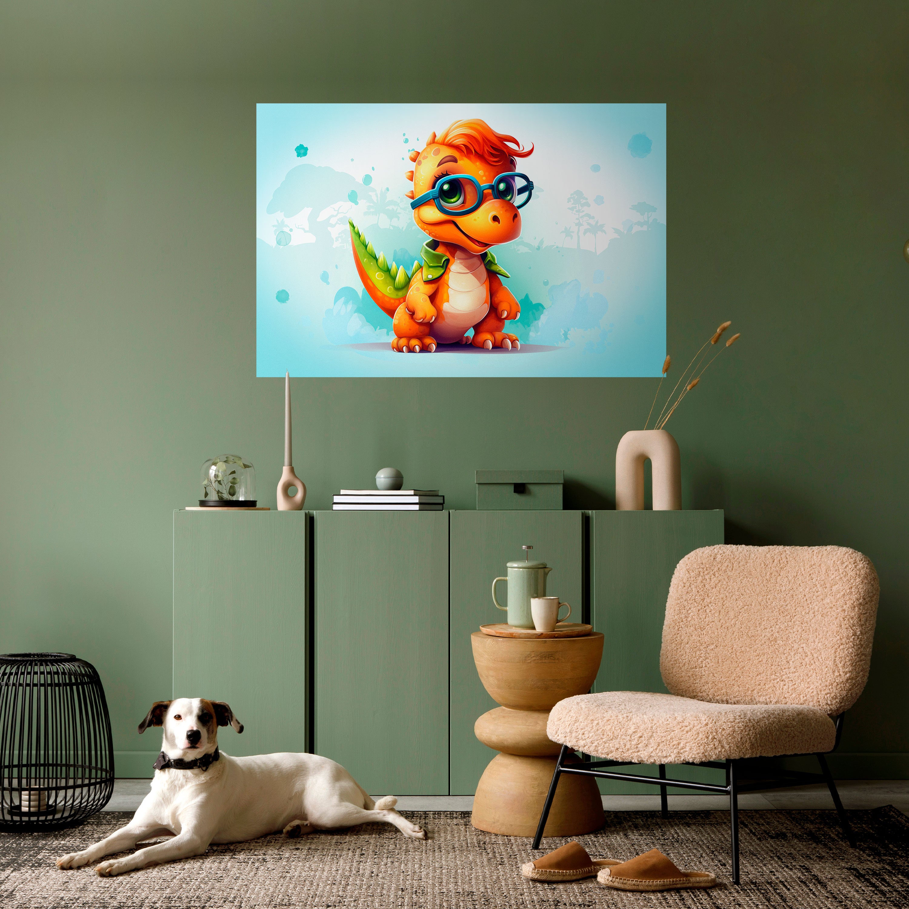 Póster horizontal autoadhesivo de KIDDOSAURUS REX