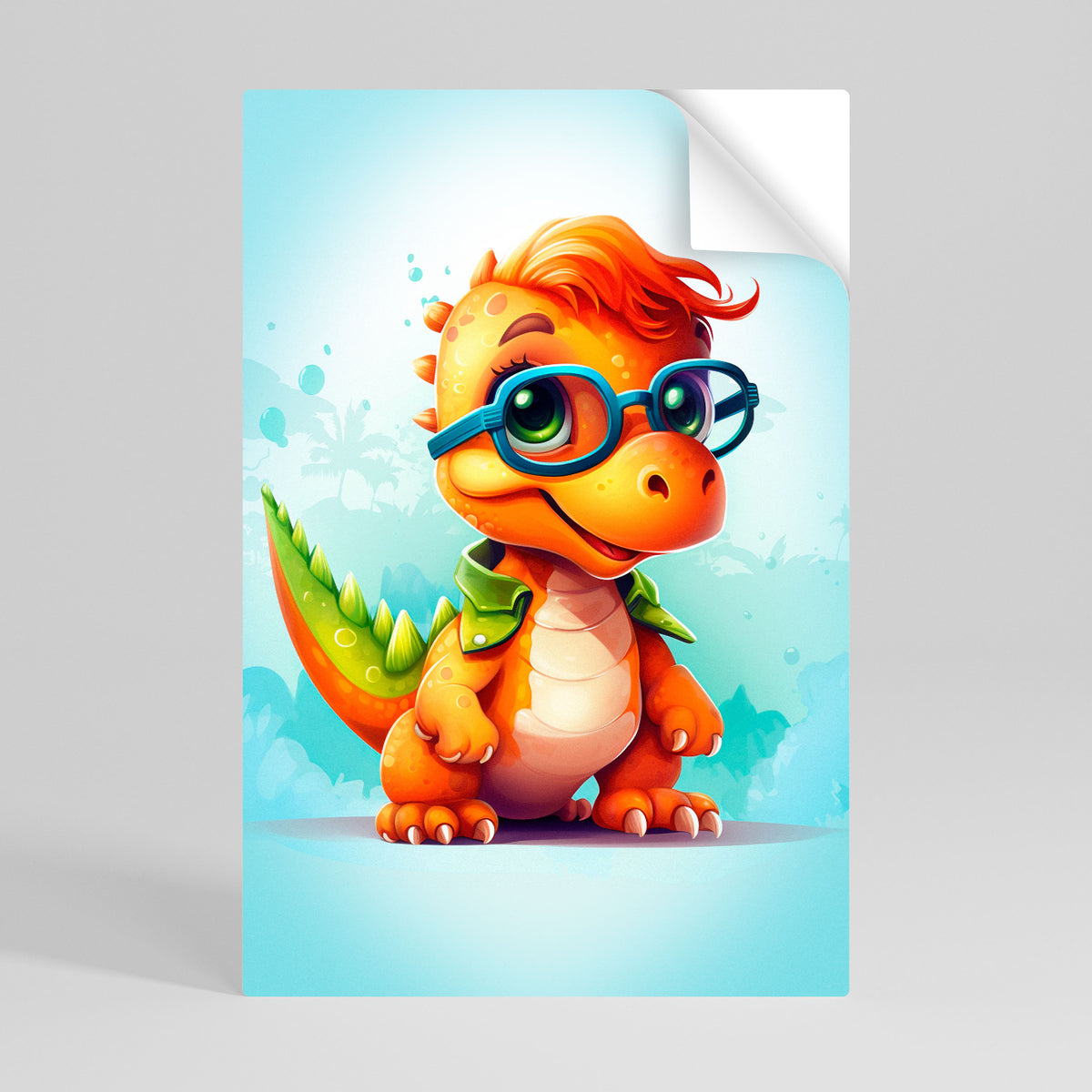KIDDOSAURUS REX Póster adhesivo vertical