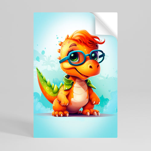 KIDDOSAURUS REX Peel and Stick Vertical Poster