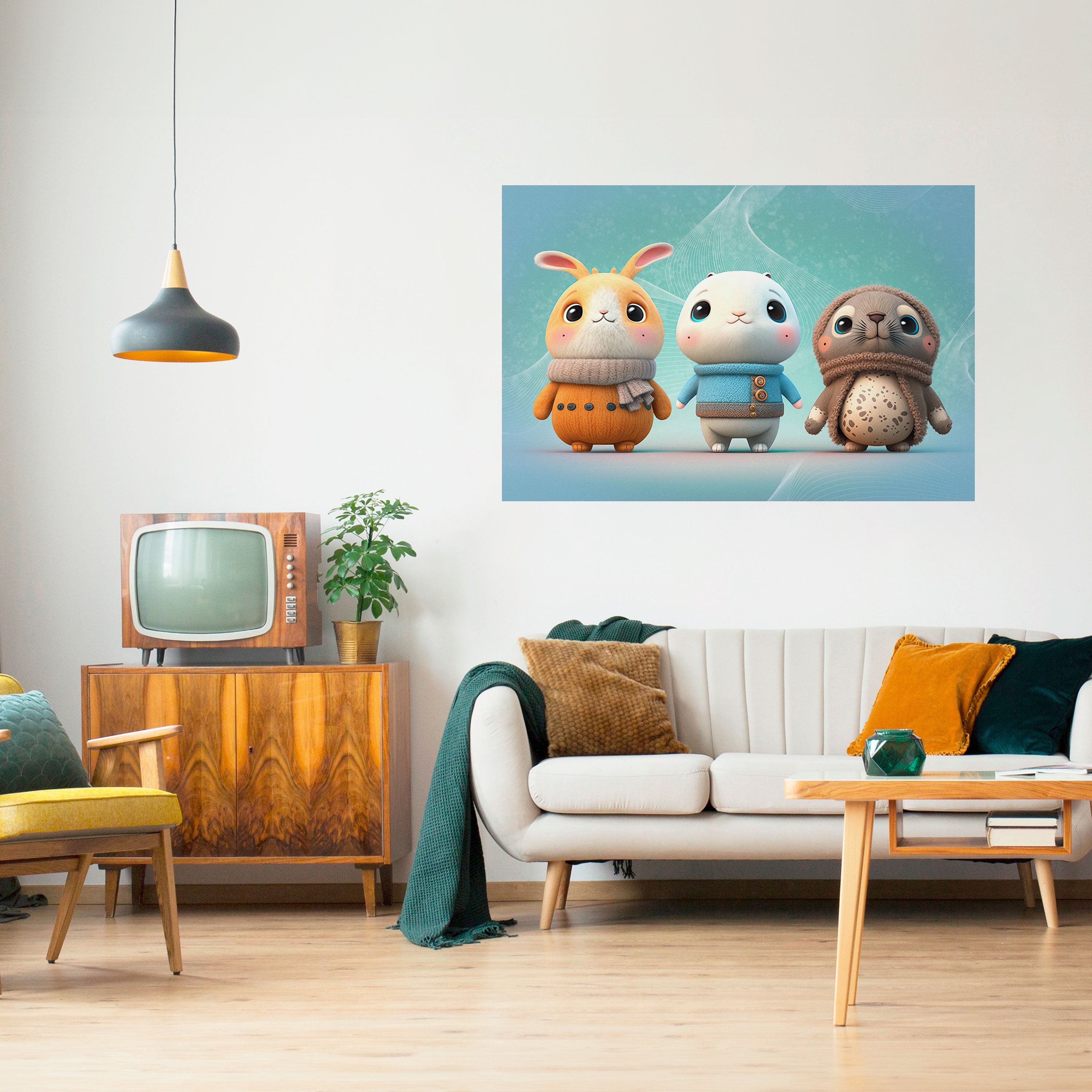 Póster horizontal de despegar y pegar de SWEETIES SQUAD