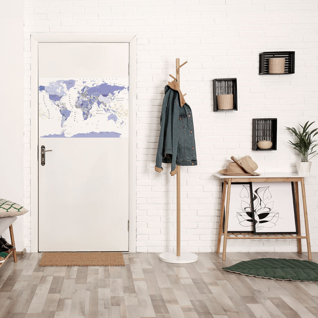 Póster horizontal autoadhesivo VISIÓN DEL MUNDO VIOLETA