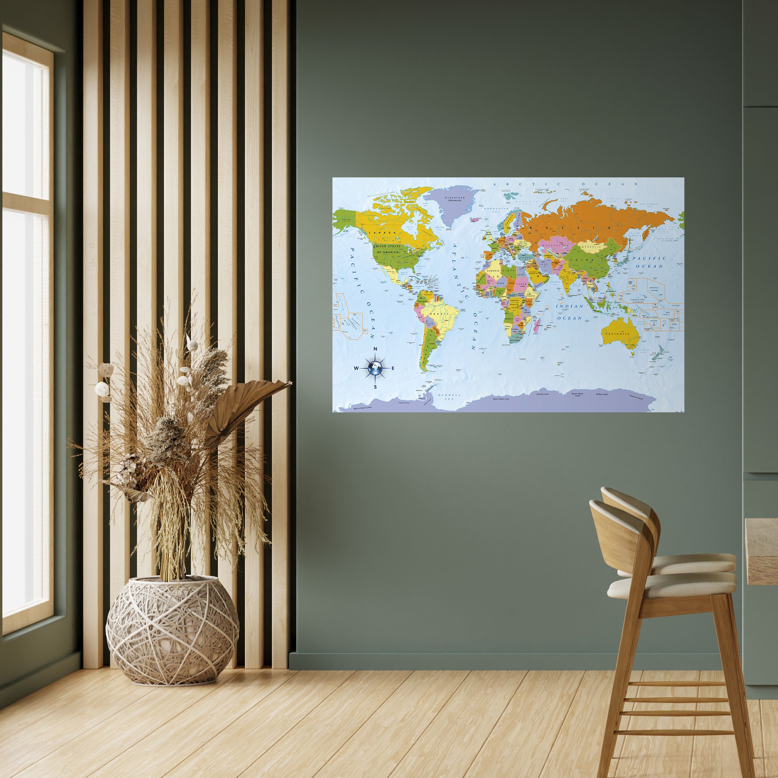 OCEANS OF DISCOVERY Peel and Stick Horizontal Poster