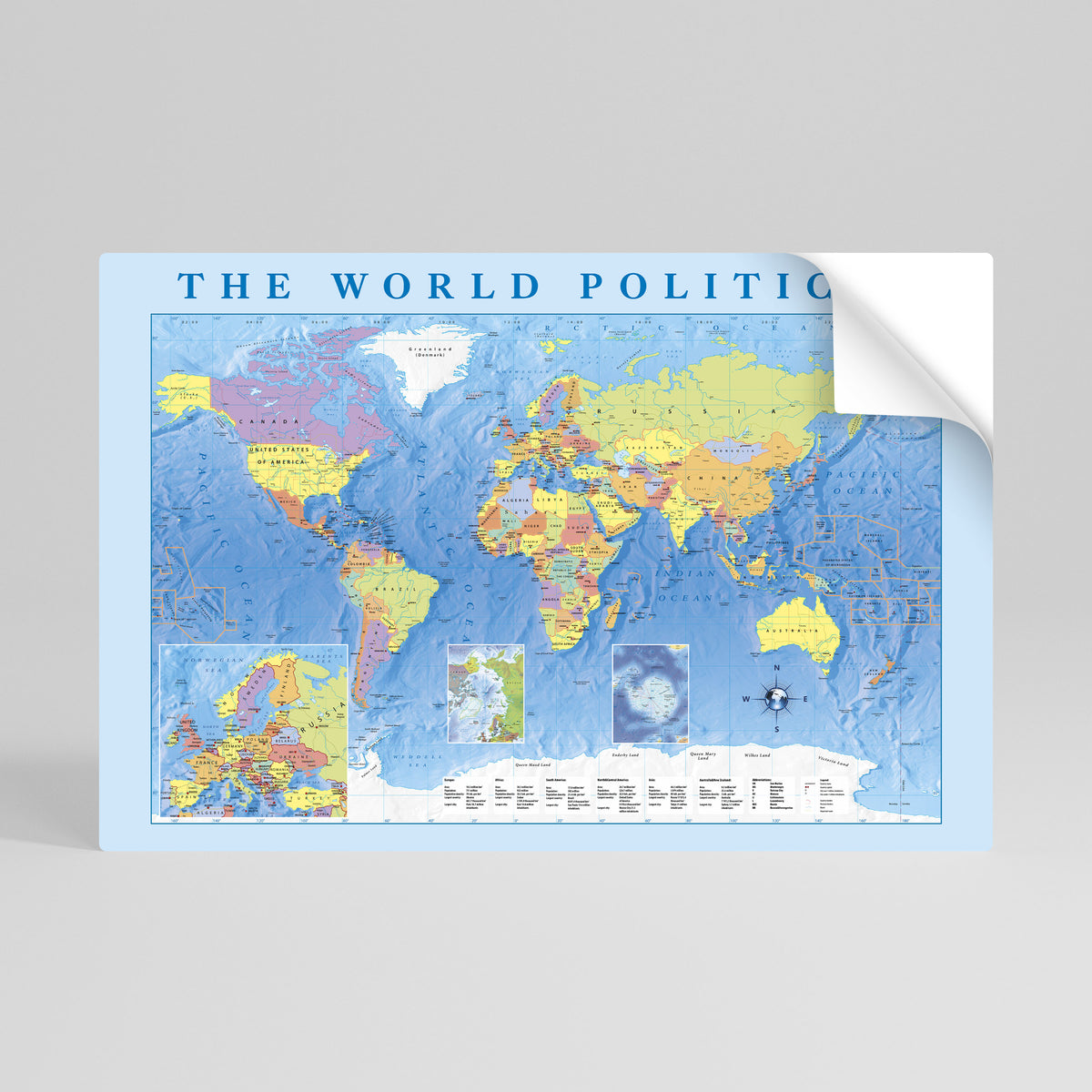 CONTINENTS OF CONNECTION Póster adhesivo horizontal