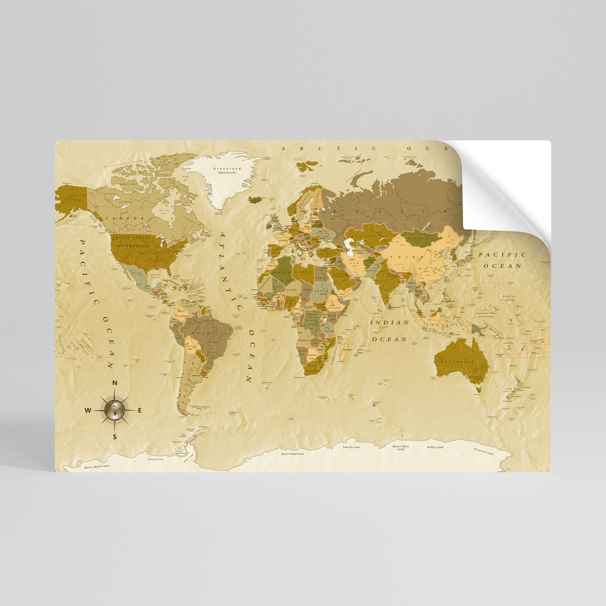 UNSUNG GEOGRAPHIES Póster adhesivo horizontal