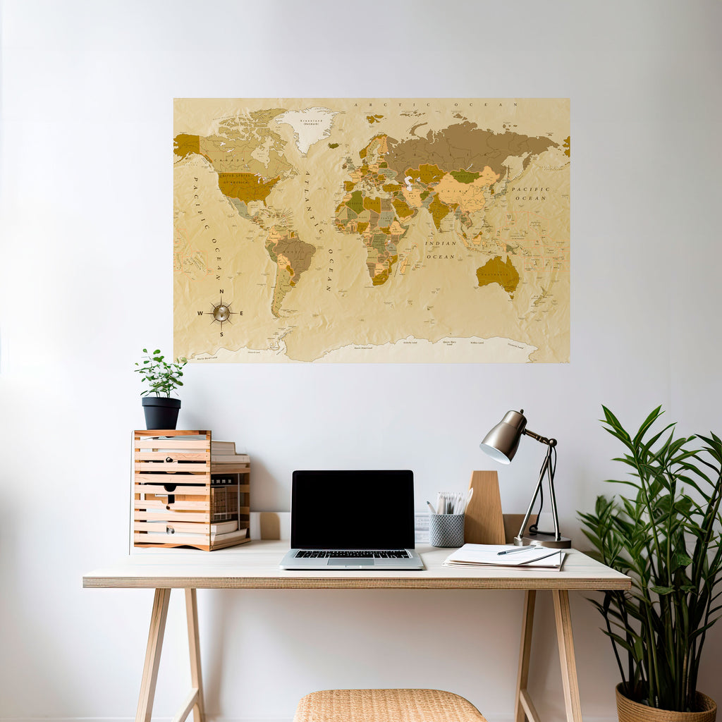 Póster horizontal autoadhesivo de GEOGRAFÍAS ANÓNIMAS