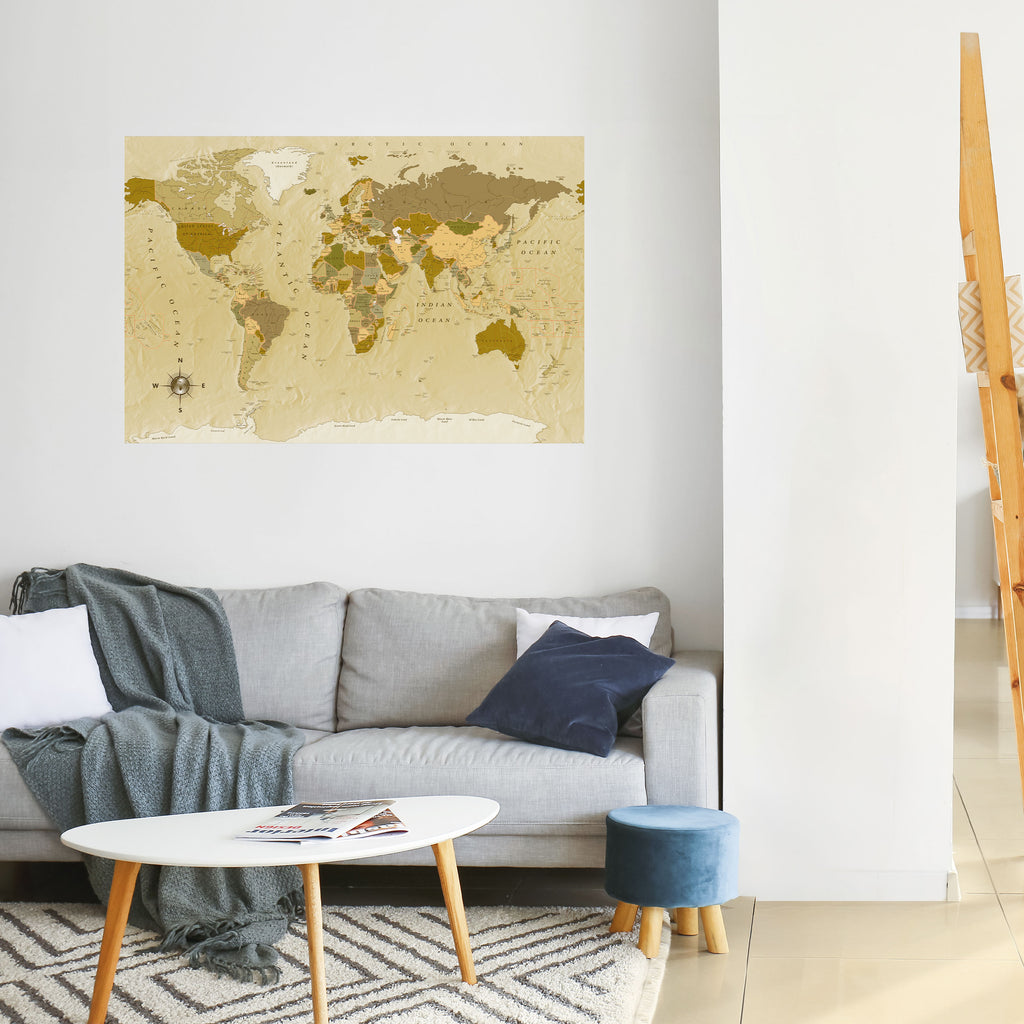 Póster horizontal autoadhesivo de GEOGRAFÍAS ANÓNIMAS