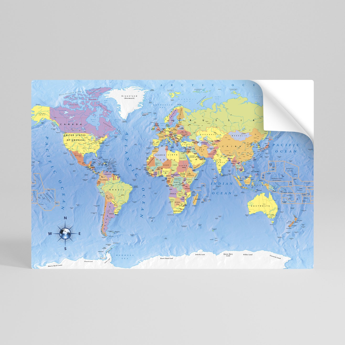 GLOBAL TONES IN GRAY Póster adhesivo horizontal