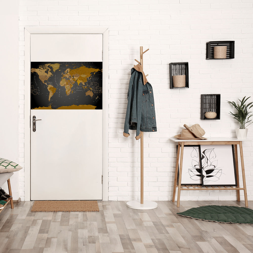 Póster horizontal autoadhesivo del MAPA DE ARMONÍA GLOBAL